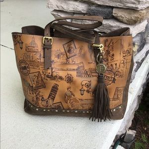 Firenze Bella LARGE Leather Tote/Laptop Bag~Free Shipping!